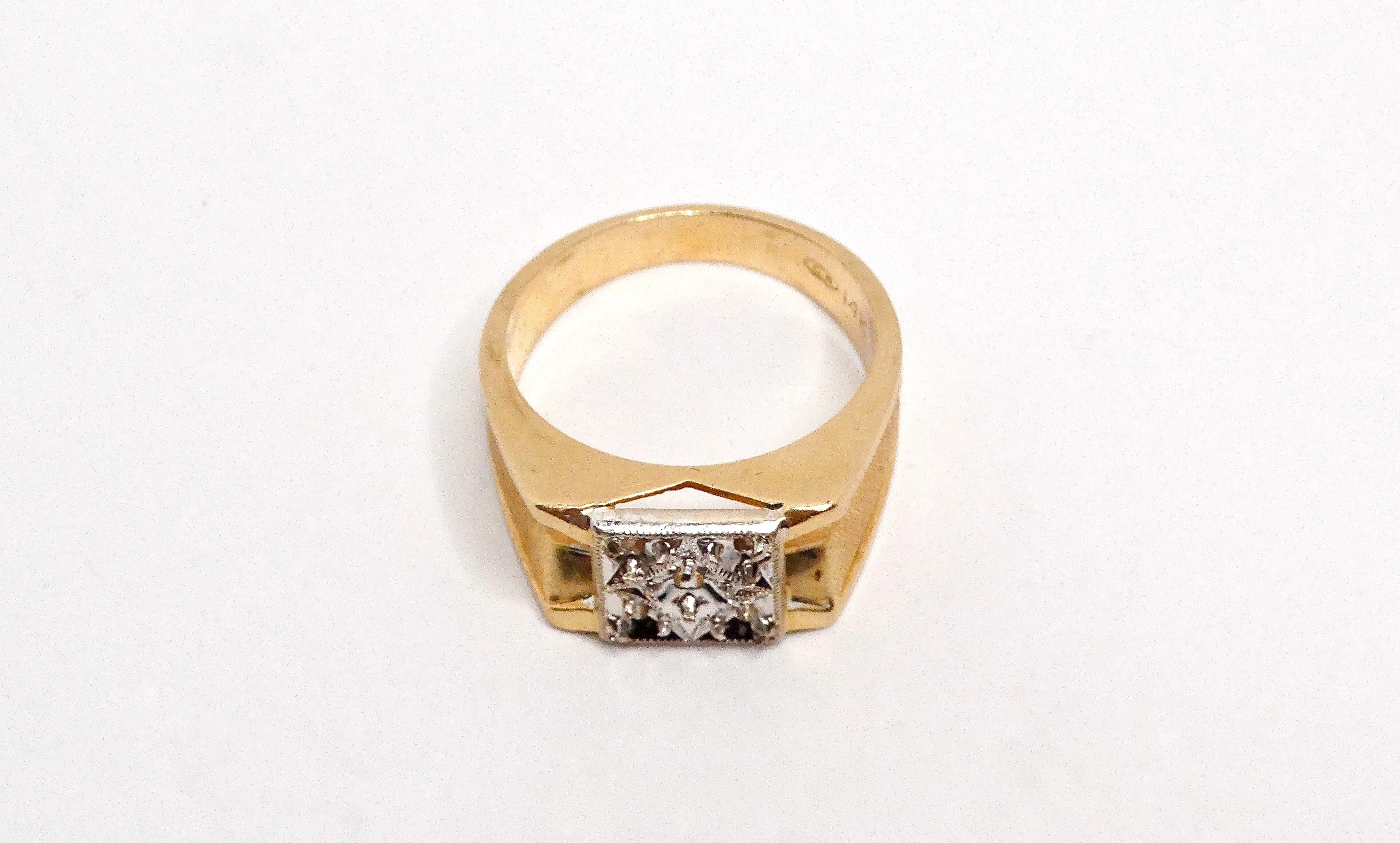 14k Yellow Gold Setting Ring Circa 1970s